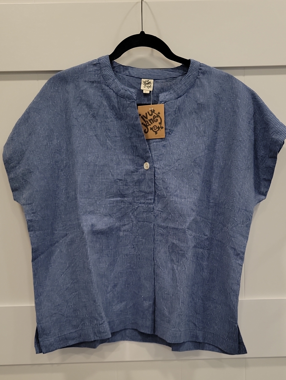 ivy jane Blue Striped Short-Sleeve Tunic